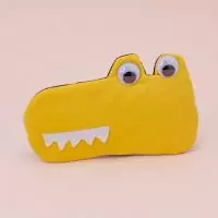 Маска для сна с гелевым вкладышем ILikeGift Crocodile, желтая
