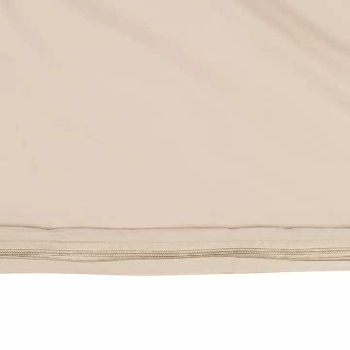 Комплект постельного белья двуспальный бежевого цвета из органического стираного хлопка из коллекции essential