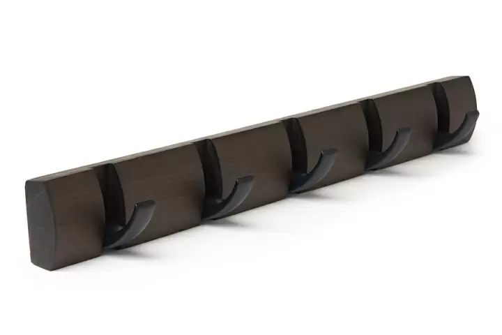Вешалка настенная Umbra Flip 5 крючков, черная/орех