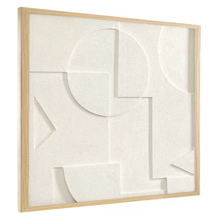 Панно декоративное с эффектом 3D Minimalism, 60х60 см, белый\бежевый