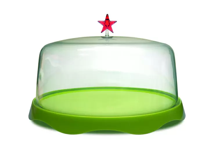 Тортовница подарочная merry tray большая зеленая