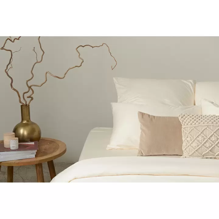Комплект постельного белья из сатина белого цвета из коллекции essential, 150х200 см