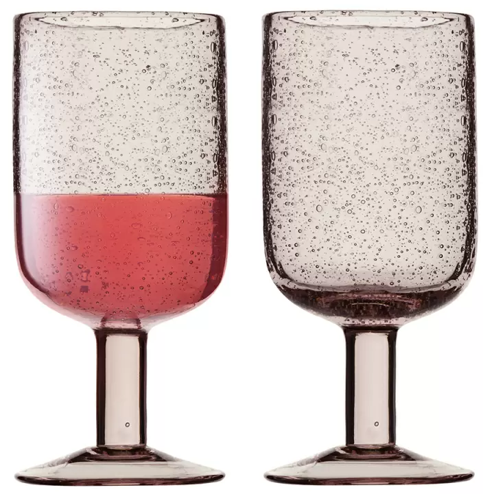 Набор бокалов для вина Liberty Jones Flowi, 410 мл, розовые, 2 шт
