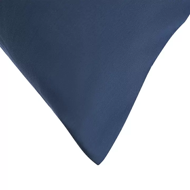 Комплект постельного белья из премиального сатина темно-синего цвета из коллекции essential, 150х200 см