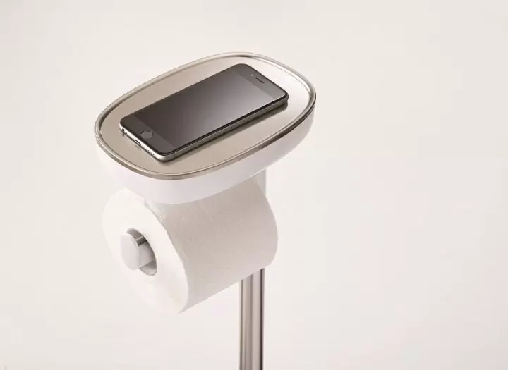 Держатель для туалетной бумаги с подносом EasyStore + ершик для унитаза Flex
