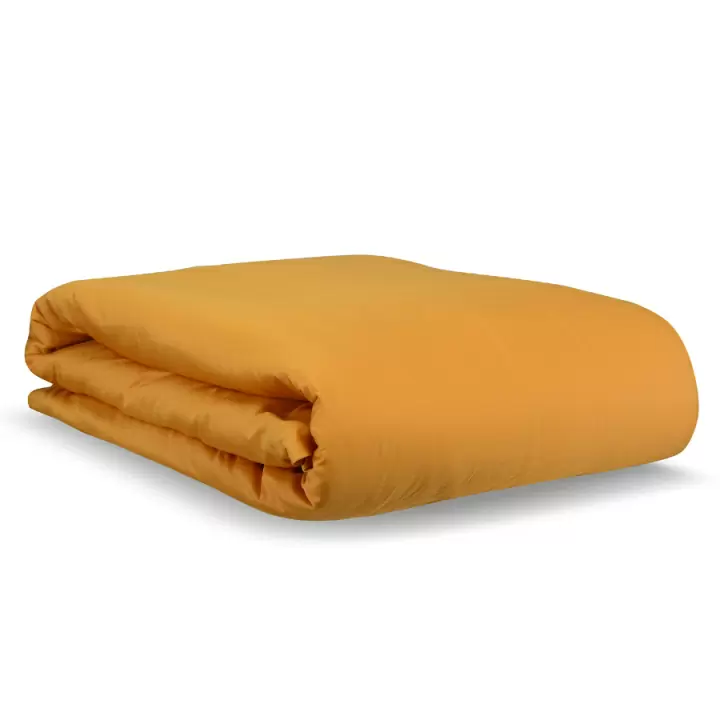 Комплект постельного белья полутораспальный из сатина цвета шафрана из коллекции wild