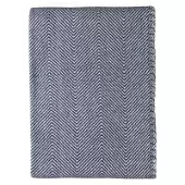 Плед из шерсти мериноса темно-синего цвета из коллекции essential, 130х180 см