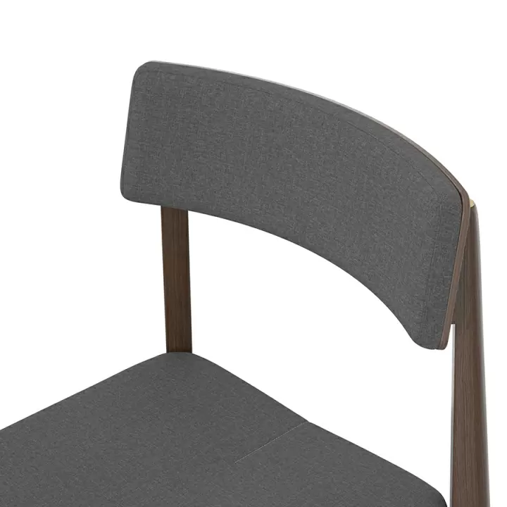 Набор из 2 стульев aska, рогожка, венге/темно-серый