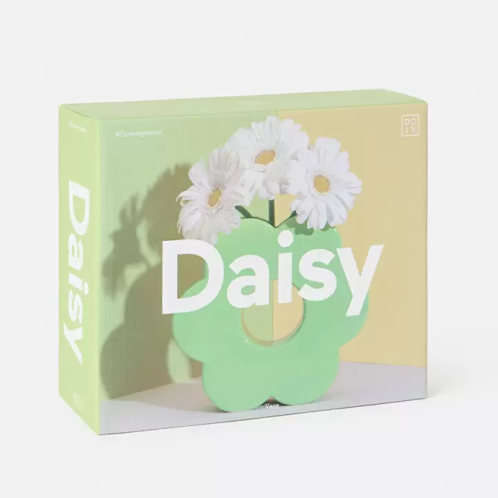 Ваза для цветов daisy, 20 см, зеленая