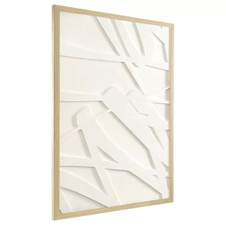 Панно декоративное с эффектом 3d minimalism, 70х100 см, с бежевой рамкой