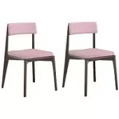 Набор из 2 стульев aska, рогожка, венге/розовый