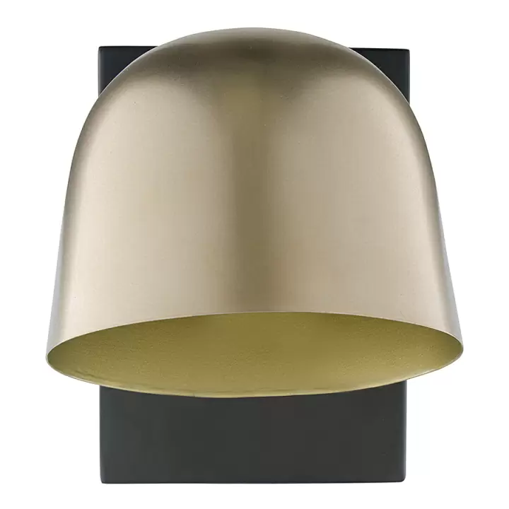 Светильник настенный enkel kopp, D22х22 см, золотистый/черный