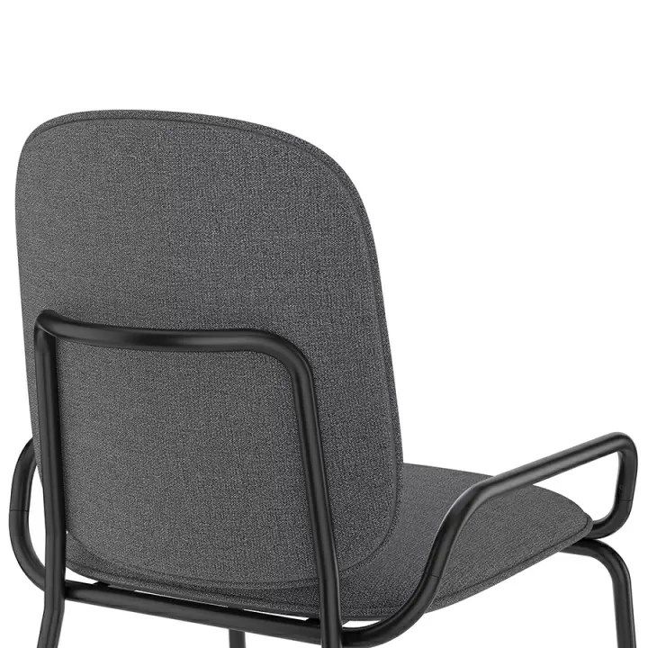 Набор из 2 стульев ror, double frame, рогожка, черный /серый