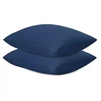 Набор наволочек из премиального сатина темно-синего цвета из коллекции essential, 50х70 см