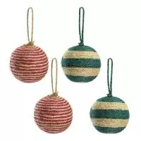 Набор елочных шаров trendy stripes из джута и картона из коллекции new year essential