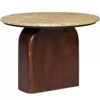 Столик приставной torhill, D60 см, бежевый/орех