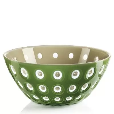 Салатница Guzzini Le Murrine 25 см, темно-зеленая