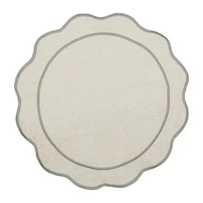 Салфетка под приборы anemone из коллекции trendy ruffles, D38 см, серый