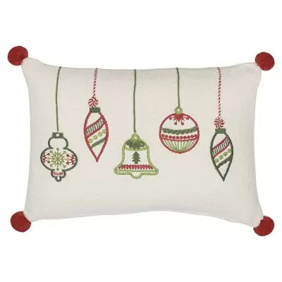 Подушка декоративная с вышивкой christmas decorations из коллекции new year essential, 30х45 см