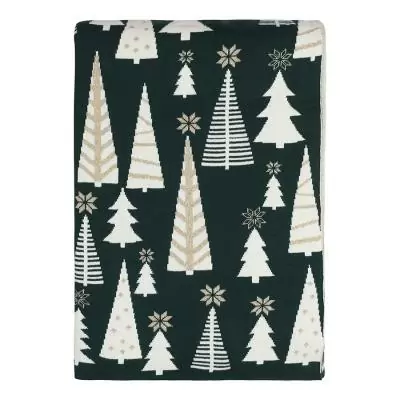 Плед из хлопка с новогодним рисунком whitewood из коллекции new year essential, 130x180 см