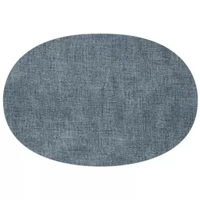 Салфетка подстановочная овальная двухсторонняя fabric, синяя