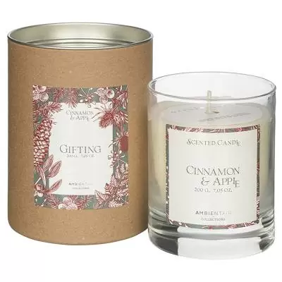 Свеча ароматическая Ambientair Gifting, Корица и яблоко (новая), 40 ч