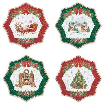 Набор десертных тарелок christmas heritage, D16 см, 4 шт.