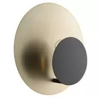 Светильник настенный stone, D35,5х15,5 см, черный/золотистый