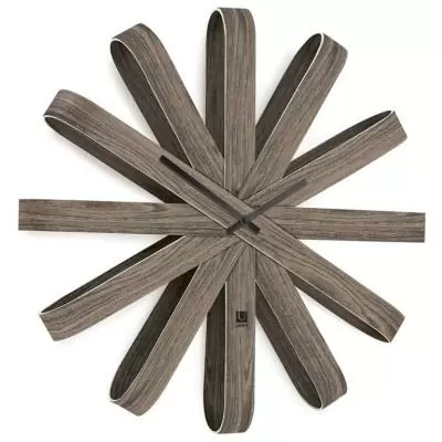 Часы настенные Umbra Ribbonwood, состаренный орех