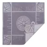 Салфетка из хлопка фиолетово-серого цвета с рисунком Tkano Ледяные узоры, New Year Essential, 53х53 см