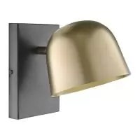 Светильник настенный enkel kopp, D22х22 см, золотистый/черный