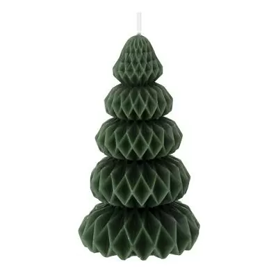 Свеча декоративная origami зеленого цвета из коллекции new year essential, 19 см