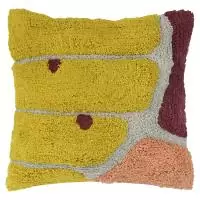 Чехол на подушку с рисунком tea plantation горчичного цвета из коллекции terra, 45х45 см