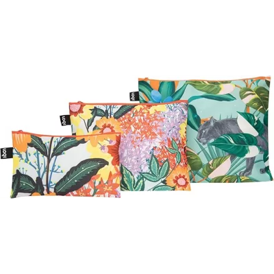 Набор дорожных косметичек LOQI POMME CHAN Thai Floral & Wild Forest