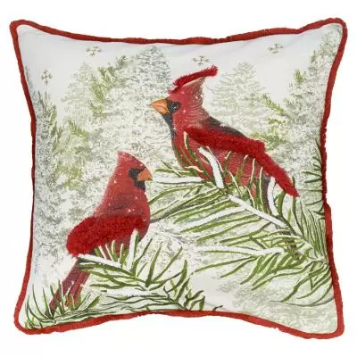 Подушка декоративная с рисунком northern cardinal из коллекции new year essential, 45х45 см