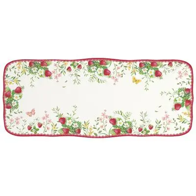 Блюдо прямоугольное jardin des fraises, 36х15 см