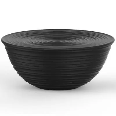 Миска с крышкой Guzzini Tierra 30 см, черная
