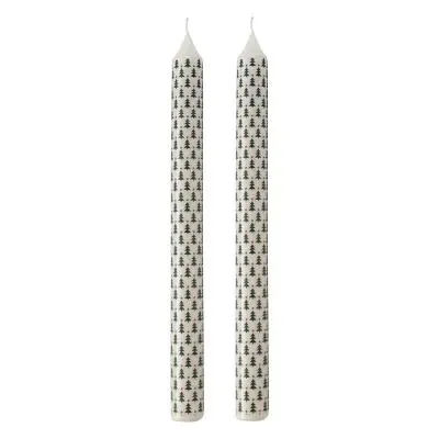Набор из двух новогодних свечей Зимний Лес из коллекции new year essential, 25см