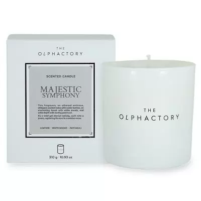Свеча ароматическая the olphactory, white insignia, majestic symphony, 60 ч