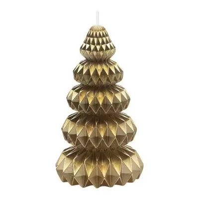 Свеча декоративная origami золотого цвета из коллекции new year essential, 19 см