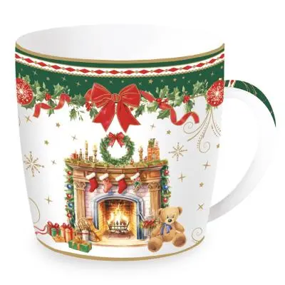 Кружка christmas heritage, fireplace, 350 мл
