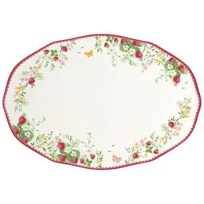 Блюдо овальное jardin des fraises, 36х25 см