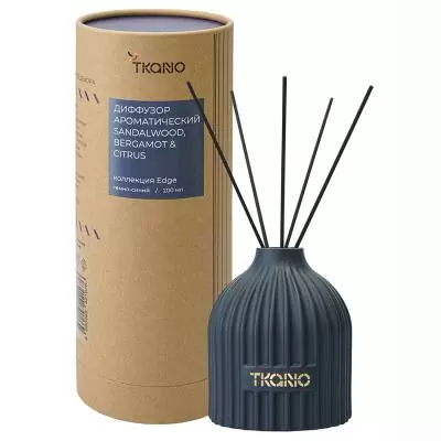 Диффузор ароматический sandalwood, bergamot & citrus из коллекции edge, 200 мл, тёмно-синий