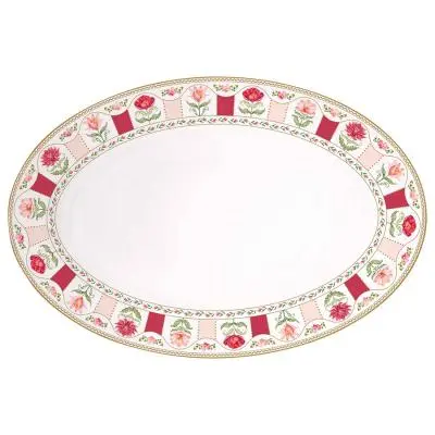 Блюдо овальное flowery, 35,5х24 см