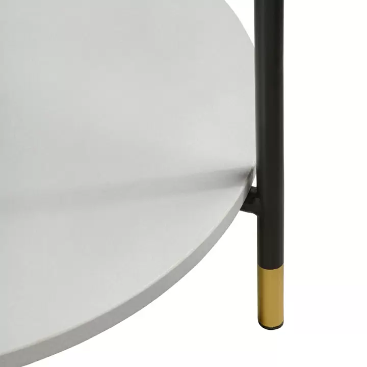 Столик heidi, D60х42 см, черный/серый