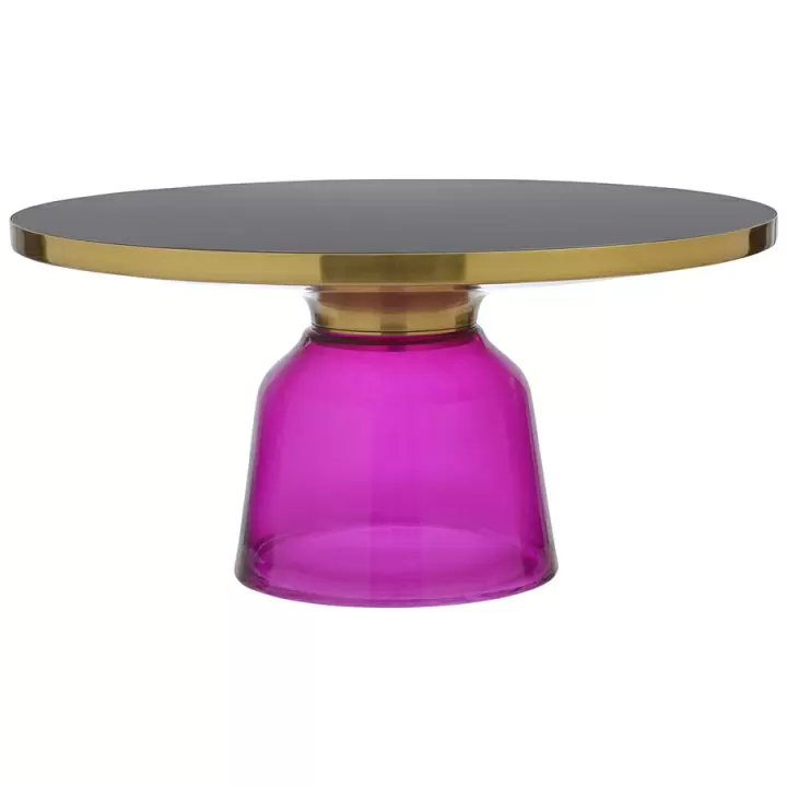 Столик кофейный odd, D75 см, черный/фиолетовый