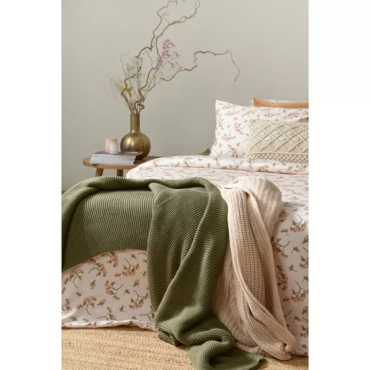 Комплект постельного белья из сатина с принтом "Степное цветение" из коллекции prairie, 150х200 см