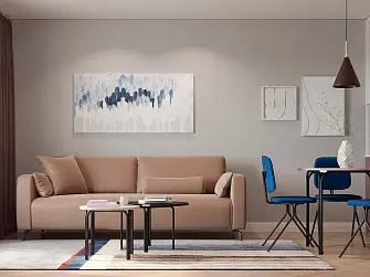Панно декоративное с эффектом 3d Минимализм, с белой рамой, 40х40 см