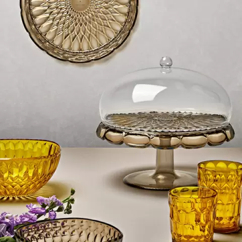 Блюдо для торта с крышкой vanity, D30 см, коричневое
