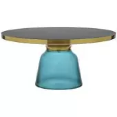 Столик кофейный odd, D75 см, черный/голубой